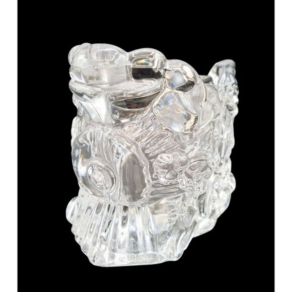 Lead Crystal Train Anna Hutte Bleikristall Vintage Gorham Holiday Candleholder - Picture 1 of 16